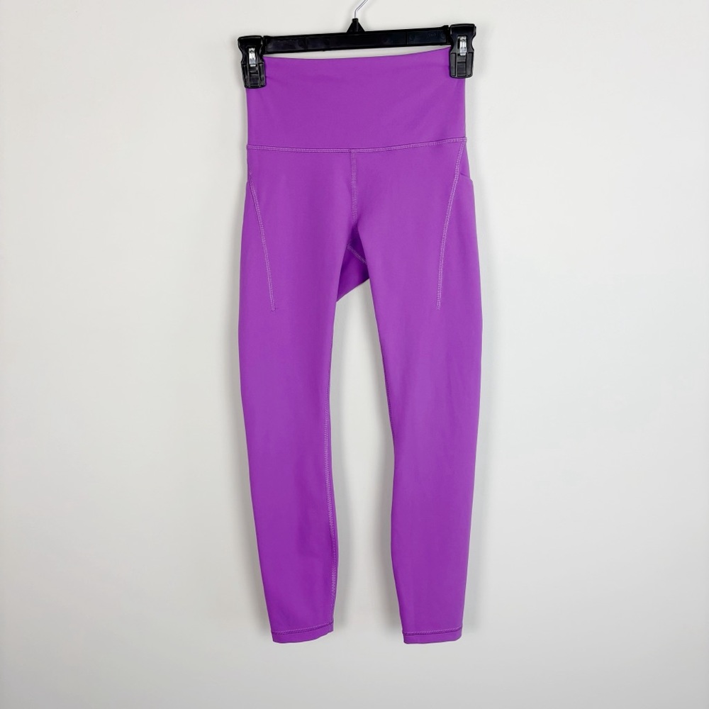 Lululemon Wunder Train High-Rise Tight with Pockets 25" Moonlit Magenta Size 4 - Picture 2 of 10